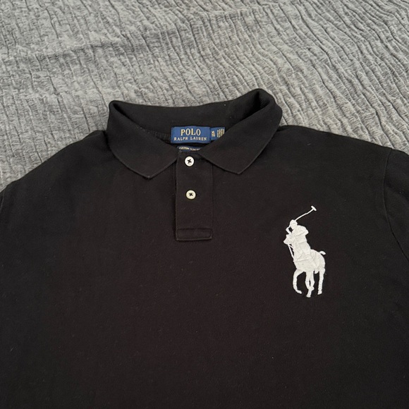 Ralph Lauren Black Custom Slim Fit Polo - Picture 5 of 5